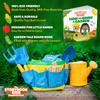 Kids Gardening Tool Set Bundle Includes 3 Color Variations (Pink, Blue.Orange) and a Delightful How to Garden Tale Board Book in Each Toy Set view 3