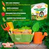Kids Gardening Tool Set Bundle Includes 3 Color Variations (Pink, Blue.Orange) and a Delightful How to Garden Tale Board Book in Each Toy Set view 4