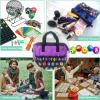 Bingo Dauber Bags with 8 Pockets Large Capacity Travel Carrying Case with Zipper/Makeup Bag/Casino Game Lovers Christmas Gift for Women/Mom (Purple) view 4