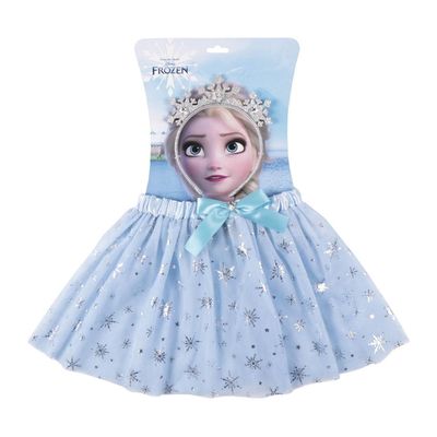 Frozen Children's Beauty Set Blue Complete Set Includes Elsa Tutu and Headband with Snow Crown Style Original Product Designed in Spain