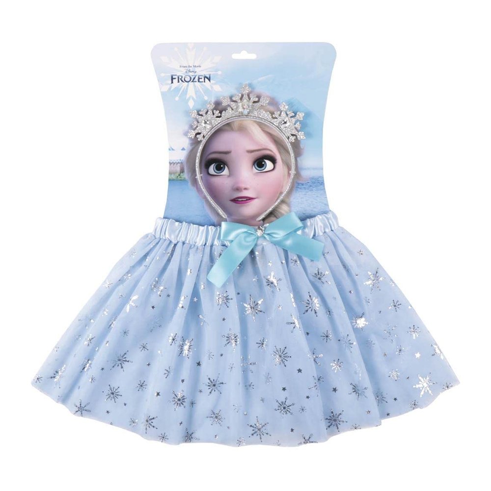Frozen Children's Beauty Set Blue Complete Set Includes Elsa Tutu and Headband with Snow Crown Style Original Product Designed in Spain