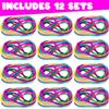 ArtCreativity Set of 12 Cats Cradle String Game - 63 Inch Looped Strings for Kids - Vintage Fidget Toys & Retro Puzzle Game - Colorful Strings in Yellow, Green, Purple, Pink, Blue - Ages 5+ view 2