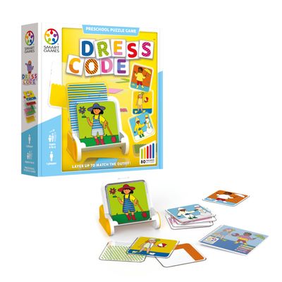 SmartGames Dress Code Weather-Themed Stacking Logic Puzzle Game with 80 Challenges for Ages 4+