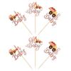 24 PCS Construction Oh Baby Cupcake Toppers Glitter Truck Excavator Tractor Baby Shower Construction Cupcake Picks for Construction Theme Kids Birthday Party Cake Decorations Supplies Rose Gold view 3