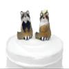 Selsela Raccoon Wedding Cake Topper  Handmade Bride & Groom Wood Figurines, Rustic Woodland Wedding Decoration, Customizable Engagement & Anniversary Keepsake, Unique Carved Cake Toppers view 2