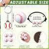 Nosiny 108 Pcs Baseball Party Favors Bulk Baseball Keychain Gifts Stress Balls Charm Bracelets 36 Pieces Each for Team Birthday Party Supplies view 2