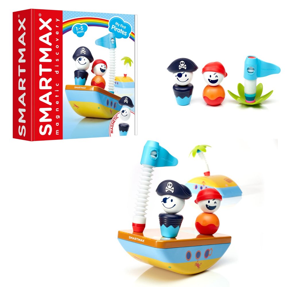 SmartMax My First Pirates Magnetic Building Toy STEM Learning Set Ages 1-5