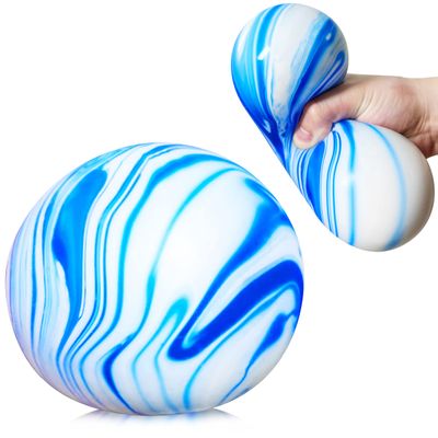 Giant Stress Balls for Kids and Adults - Jumbo Dough Balls Squishy Fidget Toy - Pull, Stretch and Squeeze Stress Ball Squishy Toys, Soft Dough Ball for Relax, Focus, Anxiety Relief (Blue)