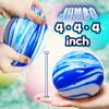 Giant Stress Balls for Kids and Adults - Jumbo Dough Balls Squishy Fidget Toy - Pull, Stretch and Squeeze Stress Ball Squishy Toys, Soft Dough Ball for Relax, Focus, Anxiety Relief (Blue) view 4