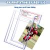100 PCS Card Case Holder for Trading Cards, Acrylic Graded Card Slab Baseball Card Protectors with Label Position Fit for MTG TCG and Sport Cards view 3