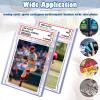 100 PCS Card Case Holder for Trading Cards, Acrylic Graded Card Slab Baseball Card Protectors with Label Position Fit for MTG TCG and Sport Cards view 4