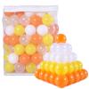 GUESVOT Ball Pit Balls Plastic Balls for Ball Pit BPA Free Plastic Balls Crush and Smash Proof Ball 100pcs 2.2" Set for Toddlers for Play Tent Tunnel (Orange+Yellow+White) view 2