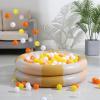 GUESVOT Ball Pit Balls Plastic Balls for Ball Pit BPA Free Plastic Balls Crush and Smash Proof Ball 100pcs 2.2" Set for Toddlers for Play Tent Tunnel (Orange+Yellow+White) view 4