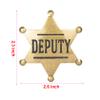Finduat 2 Pcs Mental Western Deputy Badge for Adults Party Favors Supplies, School Carnival Prizes, Party Bag Gift Fillers view 2