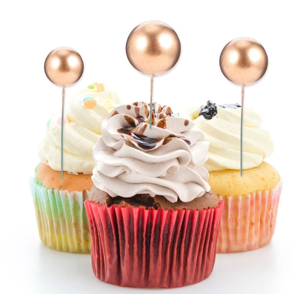 100pcs Cake Picks Cupcake Balls Inserts Baking Decoration Wedding Anniversary Birthday Party Baby Shower