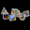 Dice Set 7 PCS Gemstone D&D Dice with Gift Case for Dungeons and Dragon Tabletop Game (Rainbow Glass) view 4
