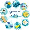 Beright Dinosaur Activity Wall Busy Board Panels, Montessori Sensory Toys, Toddler Learning Activity Center, Perfect for Toddler Playroom & Children's Daycare, Blue view 3