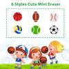300 Pieces Sports Ball Pattern Mini Erasers Assortment Novelty Pencil Erasers Bulk for Rewards Prizes Gift Filler view 2