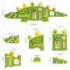 Beright Dinosaur Activity Wall Busy Board Panels, Montessori Sensory Toys, Toddler Learning Activity Center, Perfect for Toddler Playroom & Children's Daycare, Green view 2