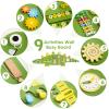 Beright Dinosaur Activity Wall Busy Board Panels, Montessori Sensory Toys, Toddler Learning Activity Center, Perfect for Toddler Playroom & Children's Daycare, Green view 3
