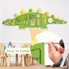 Beright Dinosaur Activity Wall Busy Board Panels, Montessori Sensory Toys, Toddler Learning Activity Center, Perfect for Toddler Playroom & Children's Daycare, Green view 4