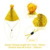 Pai Sence Large Party Hats for Kids Adults Glitter Party Hats with Pom Poms Reusable Birthday Decorations L 10 Pcs view 3