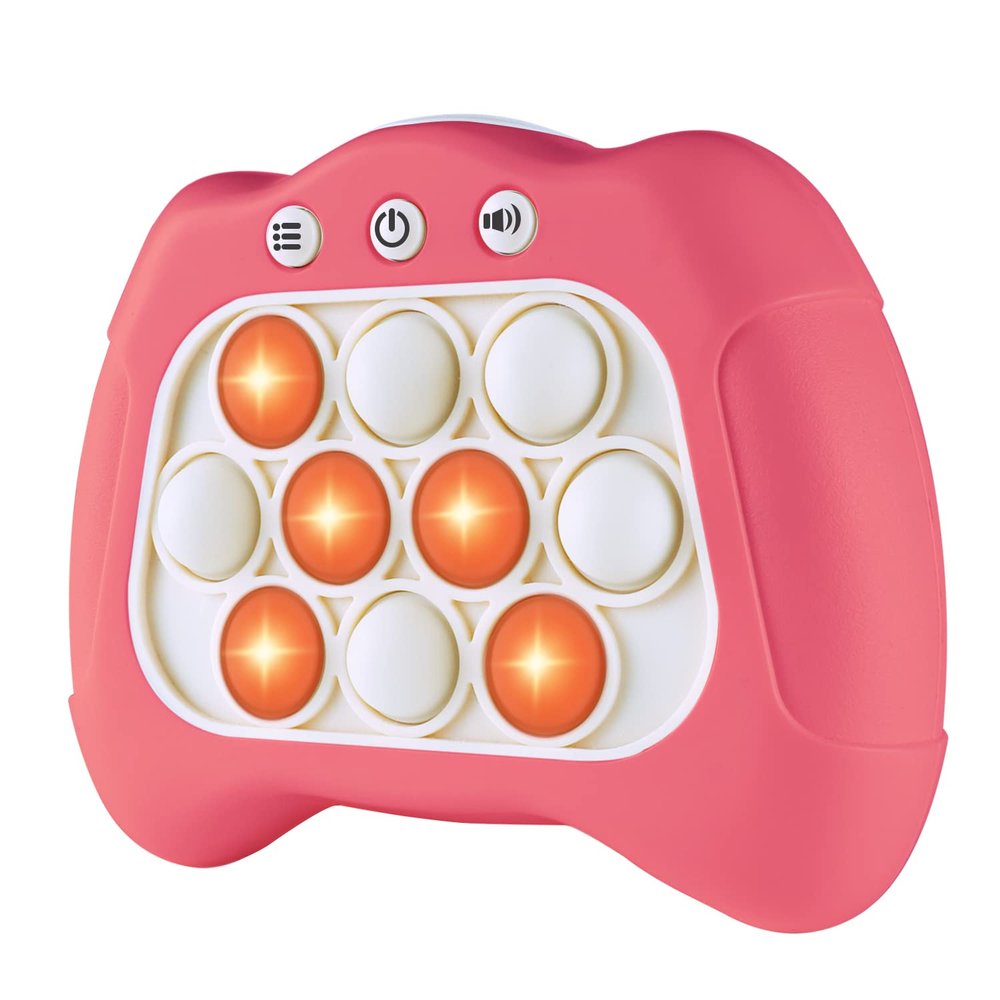 Intoypad Pop The Target! Handheld Speed Push Game Machine: A Fun Multiplayer Game for Family. Sensory Fidget Toy Christmas Toys Gifts for 6 7 8 9 10 11 12 Years Old Kids Road Trip Car Games Kids Pink