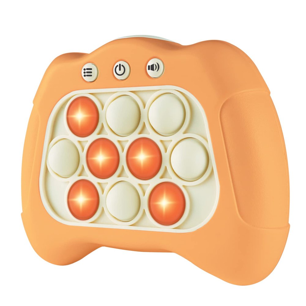 Intoypad Pop The Target! Handheld Speed Push Game Machine: A Fun Multiplayer Game for Family. Sensory Fidget Toy Christmas Toys Gifts for 6 7 8 9 10 11 12 Years Old Kids Road Trip Car Games Orange
