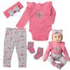 Reborn Dolls Baby Clothes Pink Outfits Fit 22''-24'' Reborn Baby Dolls Toddler Girl 4 Pieces Doll Clothing Set view 1