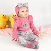 Reborn Dolls Baby Clothes Pink Outfits Fit 22''-24'' Reborn Baby Dolls Toddler Girl 4 Pieces Doll Clothing Set view 4