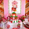 1 PCS Strawberry Oh Baby Cake Topper Glitter Baby Shower Strawberry Cake Pick Fruit Theme Oh Baby Cake Decoration for Baby Shower Kids Boys Girls Birthday Party Decorations Supplies Red view 4