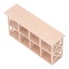 1: 12 Scale Dollhouse Wood Storage Rack, Birch Wood, 8 Grid, Dollhouse Miniature Display Bookshelf for Dining Room view 1