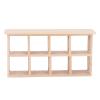 1: 12 Scale Dollhouse Wood Storage Rack, Birch Wood, 8 Grid, Dollhouse Miniature Display Bookshelf for Dining Room view 4