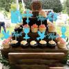 24 PCS Blue Mi Bautizo Cupcake Toppers Glitter Angel God Bless Cupcake Picks Bible Dove Holy Grail Cross Cake Decorations for Religious Church Baptism First Communion Birthday Party Supplies view 4