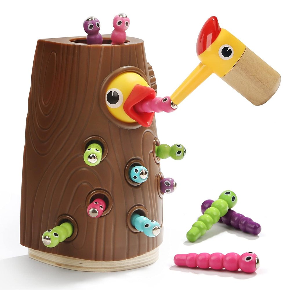 TOP BRIGHT Montessori Toys for 2 Year Old - Magnetic Bird Feeding Games for 2 Year Olds, Learning Toys for Toddlers 2-4 Years, Fine Motor Skills Toy for 3 Years Old Girls and Boys