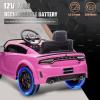 ENYOPRO 12V 7Ah Kids Electric Ride on Car, Licensed Dodge Charger SRT Hellcat, Battery Powered 4-Wheels Toy Car Electric Vehicle for Kids with Remote Control, 3 Speeds, LED Lights, Music (Pink) view 2