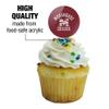 Morehouse College Maroon Tigers Logo Cupcake Picks Toppers Decoration Set of 6 view 3
