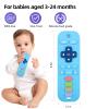 Chuya Remote Teethers Silicone Baby Teething Toys, TV Remote Teether for 3-6-12-18 Months Babies Infant Toddlers Teething Relief Chew Toys (Blue) view 2