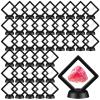60 Pcs 3D Floating Display Case PE Film Jewelry Storage Box Coins Display Frame Holder Stands for Antique Challenge Coins, Medallion Shells Gems Rocks Pins (Black,2.76 Inch) view 1