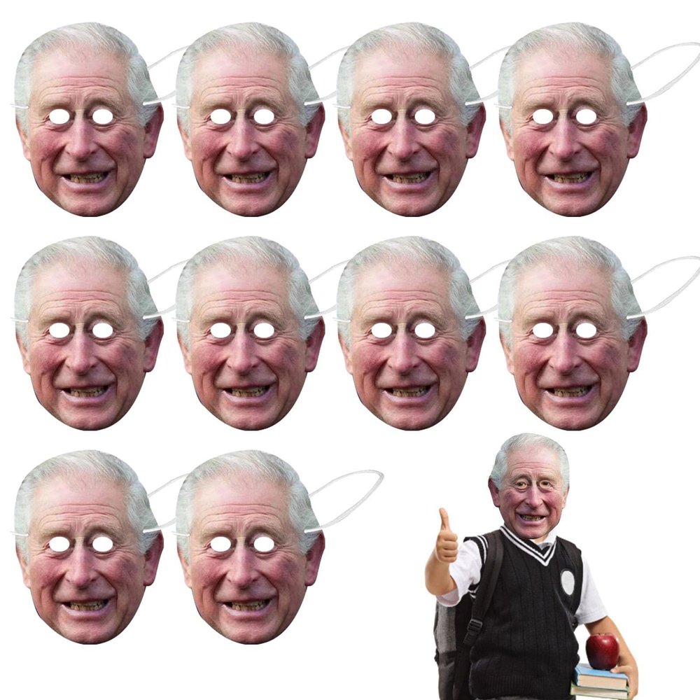 King Charles III Coronation Decorations | Coronation Supplies Celebrities Face ,Coronation Celebration Street Supplies for Royal Wedding, Jubilee Celebration, Fancy Dress,