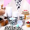 Tanlade 24 Pieces Cow Cups 16 oz Cow Print Plastic Cups Western Cowboy Birthday Party Supplies Reusable for Farm Animal Birthday Party Baby Shower Decorations view 3