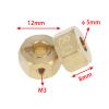 4PCS Brass Extended Wheel Hex RC Wheel Spacers Brass Weight Hex Hub for Axial SCX10 90046 RR10 RGT 86100 MST 1/10 RC view 3