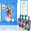 The Dreidel Company Extra Large Hand Painted Wood Hanukkah Dreidels, 10-Pack Retro Dreidel Design view 3