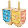 The Dreidel Company Extra Large Hand Painted Wood Hanukkah Dreidels, 10-Pack Ocean Dreidel Design view 1