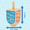 The Dreidel Company Extra Large Hand Painted Wood Hanukkah Dreidels, 10-Pack Ocean Dreidel Design view 2