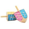 The Dreidel Company Extra Large Hand Painted Wood Hanukkah Dreidels, 10-Pack Ocean Dreidel Design view 3
