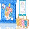 The Dreidel Company Extra Large Hand Painted Wood Hanukkah Dreidels, 10-Pack Ocean Dreidel Design view 4