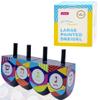 The Dreidel Company Extra Large Hand Painted Wood Hanukkah Dreidels, 4-Pack Retro Dreidel Design view 2