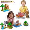 BrainSpark 100PCS Magnetic Pixel Cubes World Pack STEM Building Blocks for Kids Montessori Educational Toys Fidget Sensory Set Construction Stacking Toy for Kids 3-9 Boys and Girls Birthday Gifts view 3