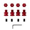 4PCS 1/10 RC Car Aluminum Alloy Wheel Hex Hub Adapter Extension 10MM to 17MM for Traxxas Maxx view 1